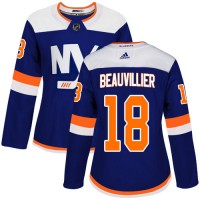 Adidas New York Islanders #18 Anthony Beauvillier Blue Alternate Authentic Women's Stitched NHL Jersey