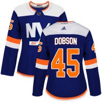 Adidas New York Islanders #45 Noah Dobson Blue Alternate Authentic Women's Stitched NHL Jersey