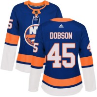 Adidas New York Islanders #45 Noah Dobson Royal Blue Home Authentic Women's Stitched NHL Jersey