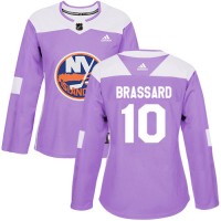 Adidas New York Islanders #10 Derek Brassard Purple Authentic Fights Cancer Women's Stitched NHL Jersey