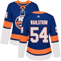 Adidas New York Islanders #54 Oliver Wahlstrom Royal Blue Home Authentic Women's Stitched NHL Jersey