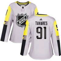 Adidas New York Islanders #91 John Tavares Gray 2018 All-Star Metro Division Authentic Women's Stitched NHL Jersey