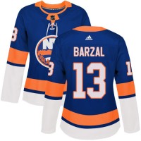 Adidas New York Islanders #13 Mathew Barzal Royal Blue Home Authentic Women's Stitched NHL Jersey