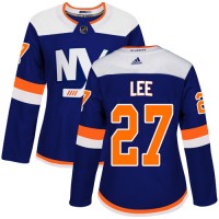 Adidas New York Islanders #27 Anders Lee Blue Alternate Authentic Women's Stitched NHL Jersey