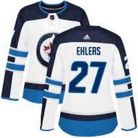 Adidas Winnipeg Jets #27 Nikolaj Ehlers White Road Authentic Women's Stitched NHL Jersey