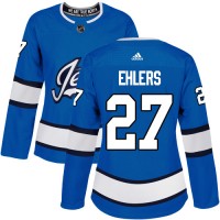 Adidas Winnipeg Jets #27 Nikolaj Ehlers Blue Alternate Authentic Women's Stitched NHL Jersey