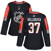 Adidas Winnipeg Jets #37 Connor Hellebuyck Black 2018 All-Star Central Division Authentic Women's Stitched NHL Jersey