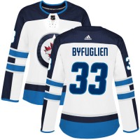 Adidas Winnipeg Jets #33 Dustin Byfuglien White Road Authentic Women's Stitched NHL Jersey