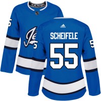 Adidas Winnipeg Jets #55 Mark Scheifele Blue Alternate Authentic Women's Stitched NHL Jersey