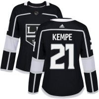 Adidas Los Angeles Kings #21 Mario Kempe Black Home Authentic Women's Stitched NHL Jersey
