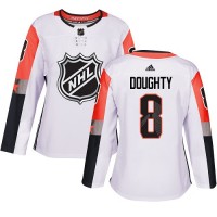 Adidas Los Angeles Kings #8 Drew Doughty White 2018 All-Star Pacific Division Authentic Women's Stitched NHL Jersey