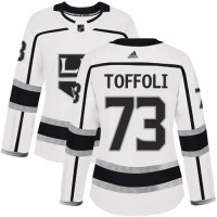 Adidas Los Angeles Kings #73 Tyler Toffoli White Road Authentic Women's Stitched NHL Jersey