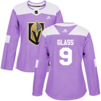 Adidas Vegas Golden Knights #9 Cody Glass Purple Authentic Fights Cancer Women's Stitched NHL Jersey