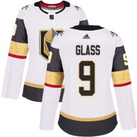 Adidas Vegas Golden Knights #9 Cody Glass White Road Authentic Women's Stitched NHL Jersey