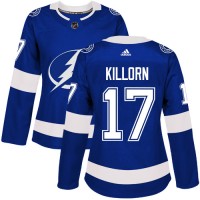 Adidas Tampa Bay Lightning #17 Alex Killorn Blue Home Authentic Women's Stitched NHL Jersey