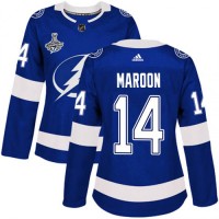 Adidas Tampa Bay Lightning #14 Pat Maroon Blue Home Authentic Women's 2020 Stanley Cup Champions Stitched NHL Jersey