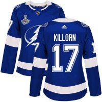 Adidas Tampa Bay Lightning #17 Alex Killorn Blue Home Authentic Women's 2020 Stanley Cup Champions Stitched NHL Jersey