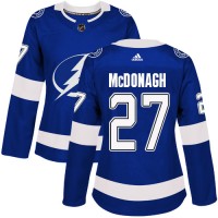 Adidas Tampa Bay Lightning #27 Ryan McDonagh Blue Home Authentic Women's Stitched NHL Jersey