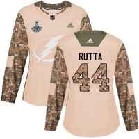Adidas Tampa Bay Lightning #44 Jan Rutta Camo Authentic 2017 Veterans Day Women's 2020 Stanley Cup Champions Stitched NHL Jersey