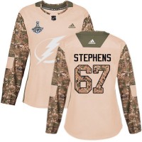 Adidas Tampa Bay Lightning #67 Mitchell Stephens Camo Authentic 2017 Veterans Day Women's 2020 Stanley Cup Champions Stitched NHL Jersey
