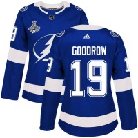 Adidas Tampa Bay Lightning #19 Barclay Goodrow Blue Home Authentic Women's 2020 Stanley Cup Champions Stitched NHL Jersey