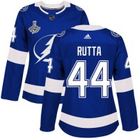 Adidas Tampa Bay Lightning #44 Jan Rutta Blue Home Authentic Women's 2020 Stanley Cup Champions Stitched NHL Jersey