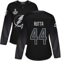 Adidas Tampa Bay Lightning #44 Jan Rutta Black Alternate Authentic Women's 2020 Stanley Cup Champions Stitched NHL Jersey
