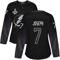 Adidas Tampa Bay Lightning #7 Mathieu Joseph Black Alternate Authentic Women's 2020 Stanley Cup Champions Stitched NHL Jersey