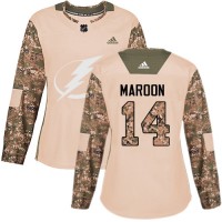 Adidas Tampa Bay Lightning #14 Pat Maroon Camo Authentic 2017 Veterans Day Women's Stitched NHL Jersey