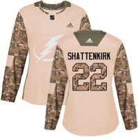 Adidas Tampa Bay Lightning #22 Kevin Shattenkirk Camo Authentic 2017 Veterans Day Women's Stitched NHL Jersey