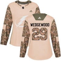 Adidas Tampa Bay Lightning #29 Scott Wedgewood Camo Authentic 2017 Veterans Day Women's Stitched NHL Jersey