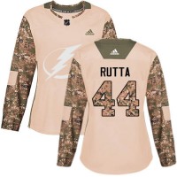 Adidas Tampa Bay Lightning #44 Jan Rutta Camo Authentic 2017 Veterans Day Women's Stitched NHL Jersey