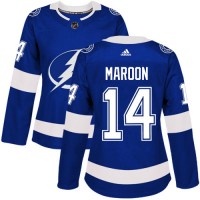 Adidas Tampa Bay Lightning #14 Pat Maroon Blue Home Authentic Women's Stitched NHL Jersey
