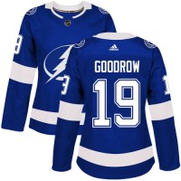 Adidas Tampa Bay Lightning #19 Barclay Goodrow Blue Home Authentic Women's Stitched NHL Jersey