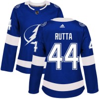 Adidas Tampa Bay Lightning #44 Jan Rutta Blue Home Authentic Women's Stitched NHL Jersey