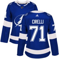 Adidas Tampa Bay Lightning #71 Anthony Cirelli Blue Home Authentic Women's Stitched NHL Jersey
