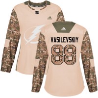 Adidas Tampa Bay Lightning #88 Andrei Vasilevskiy Camo Authentic 2017 Veterans Day Women's Stitched NHL Jersey