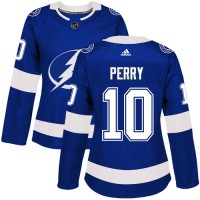 Adidas Tampa Bay Lightning #10 Corey Perry Blue Women's Home Authentic Stitched NHL Jersey