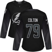 Adidas Tampa Bay Lightning #79 Ross Colton Black Women's Alternate Authentic Stitched NHL Jersey