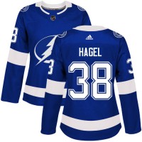 Adidas Tampa Bay Lightning #38 Brandon Hagel Blue Women's Home Authentic Stitched NHL Jersey