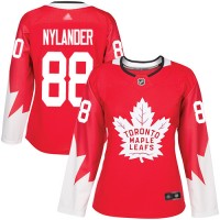 Adidas Toronto Maple Leafs #88 William Nylander Red Team Canada Authentic Women's Stitched NHL Jersey