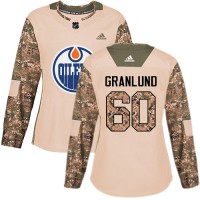 Adidas Edmonton Oilers #60 Markus Granlund Camo Authentic 2017 Veterans Day Women's Stitched NHL Jersey