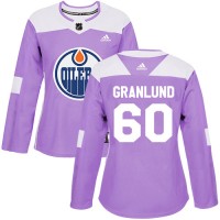 Adidas Edmonton Oilers #60 Markus Granlund Purple Authentic Fights Cancer Women's Stitched NHL Jersey