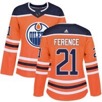 Adidas Edmonton Oilers #21 Andrew Ference Orange Home Authentic Women's Stitched NHL Jersey
