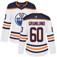 Adidas Edmonton Oilers #60 Markus Granlund White Road Authentic Women's Stitched NHL Jersey