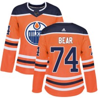 Adidas Edmonton Oilers #74 Ethan Bear Orange Home Authentic Women's Stitched NHL Jersey