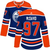 Adidas Edmonton Oilers #97 Connor McDavid Royal Alternate Authentic Women's Stitched NHL Jersey