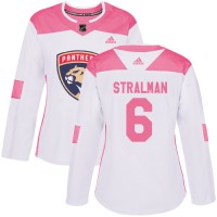 Adidas Florida Panthers #6 Anton Stralman White/Pink Authentic Fashion Women's Stitched NHL Jersey