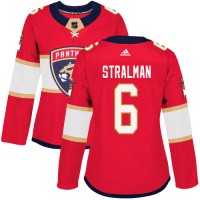 Adidas Florida Panthers #6 Anton Stralman Red Home Authentic Women's Stitched NHL Jersey