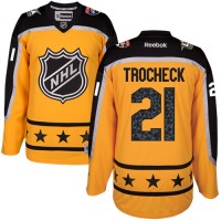 Florida Panthers #21 Vincent Trocheck Yellow 2017 All-Star Atlantic Division Women's Stitched NHL Jersey
